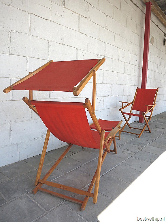schors rijk Klaar Vintage strandstoelen jaren 50 beach chairs retro | Bestwelhip