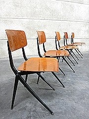Industrial vintage School Chairs Marko vintage schoolstoelen