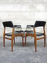 Mid century vintage design eetkamer stoelen Mahjongg Danish dinner chairs