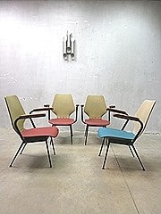 Mid century design armchairs lounge chairs ( extra low )