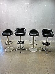Mad men style bar stools, vintage kruk barkrukken Mad Men stijl