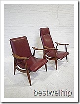 Set vintage Deense design fauteuils