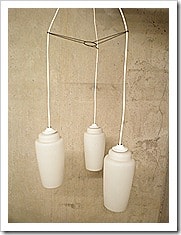 Deense design hanglamp glazen kelk, pendant
