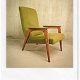Vintage design lounge fauteuil ‘grasgroen’