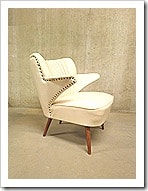 Witte cocktail chair clubfauteuil fifties