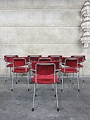 Gispen eetkamer stoelen vintage dinner chairs Dutch design 