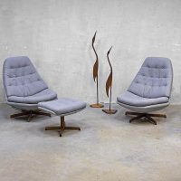 Danish swivel chairs mid century design Madsen & Schubell voor Bovenkamp
