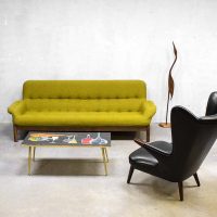 Danish midcentury design sofa, vintage Deense lounge bank 'mellow yellow'