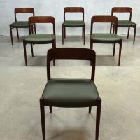Moller Danish dining chairs, Moller eetkamerstoelen vintage Deens design