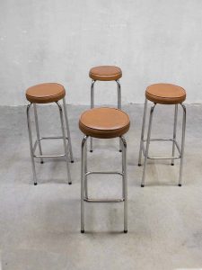 Vintage bar krukken seventies, vintage Industrial bar stool