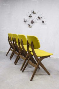 Webe vintage design dinner chairs Louis van Teeffelen stoelen eetkamerstoelen