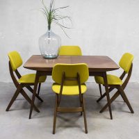 Webe vintage design dining table dinner table & chairs Louis van Teeffelen eetkamertafel & stoelen