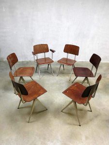 Galvanitas S16 Industrial vintage chairs schoolstoelen