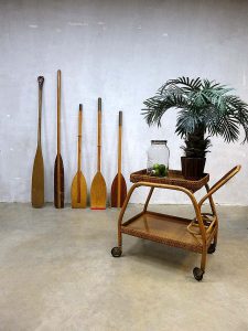 Vintage houten roeispaan, decorative wooden oar