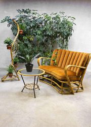 Rotan vintage design sofa rattan lounge bank fifties