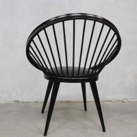 Yngve Ekström vintage design circle chair Swedish, vintage cirkel spijlen stoel Yngve Ekstrom