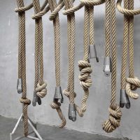 Vintage gym ropes climbing rope vintage Industrial