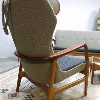 Mid century vintage design lounge set Bovenkamp sofa & wingback chairs