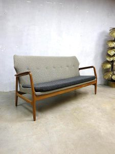 Mid century vintage design lounge sofa bank Bovenkamp sofa & wingback chairs