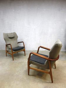 Mid century vintage design lounge wingback chair Bovenkamp sofa & wingback chairs