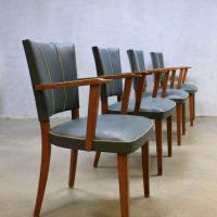 Fifties vintage design eetkamer stoelen, vintage retro dinner chairs