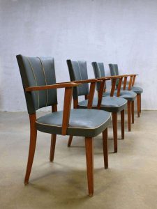 Fifties vintage design eetkamer stoelen, vintage retro dinner chairs
