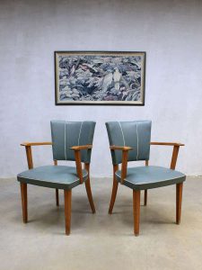 Partij fifties design eetkamer stoelen dinner chairs vintage