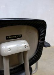 Vintage Okamura industrial desk chair, bureaustoel industrieel