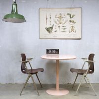 Vintage design eetkamertafel, vintage pink dining table bistro tables