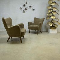 Mid century design wingback chairs lounge chairs Theo Ruth Artifort
