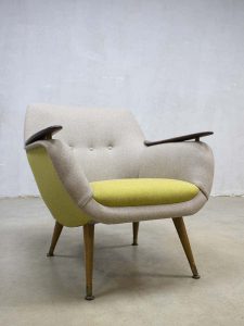 Deense vintage lounge fauteuil, vintage design easy chair armchair Bovenkamp