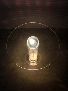 space age transparant plexiglas table lamp seventies tafellamp ufo design