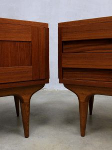 Mid century design night stands cabinet Danish, Vintage Deens nachtkastjes
