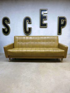 Vintage design sofa daybed, vintage bank slaapbank retro mad men stijl