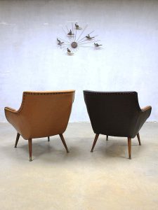 Vintage lounge fauteuils, Mid century design easy chair