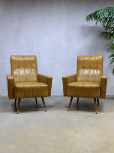 vintage armchairs Mad Men style, vintage lounge fauteuil lounge chairs retro