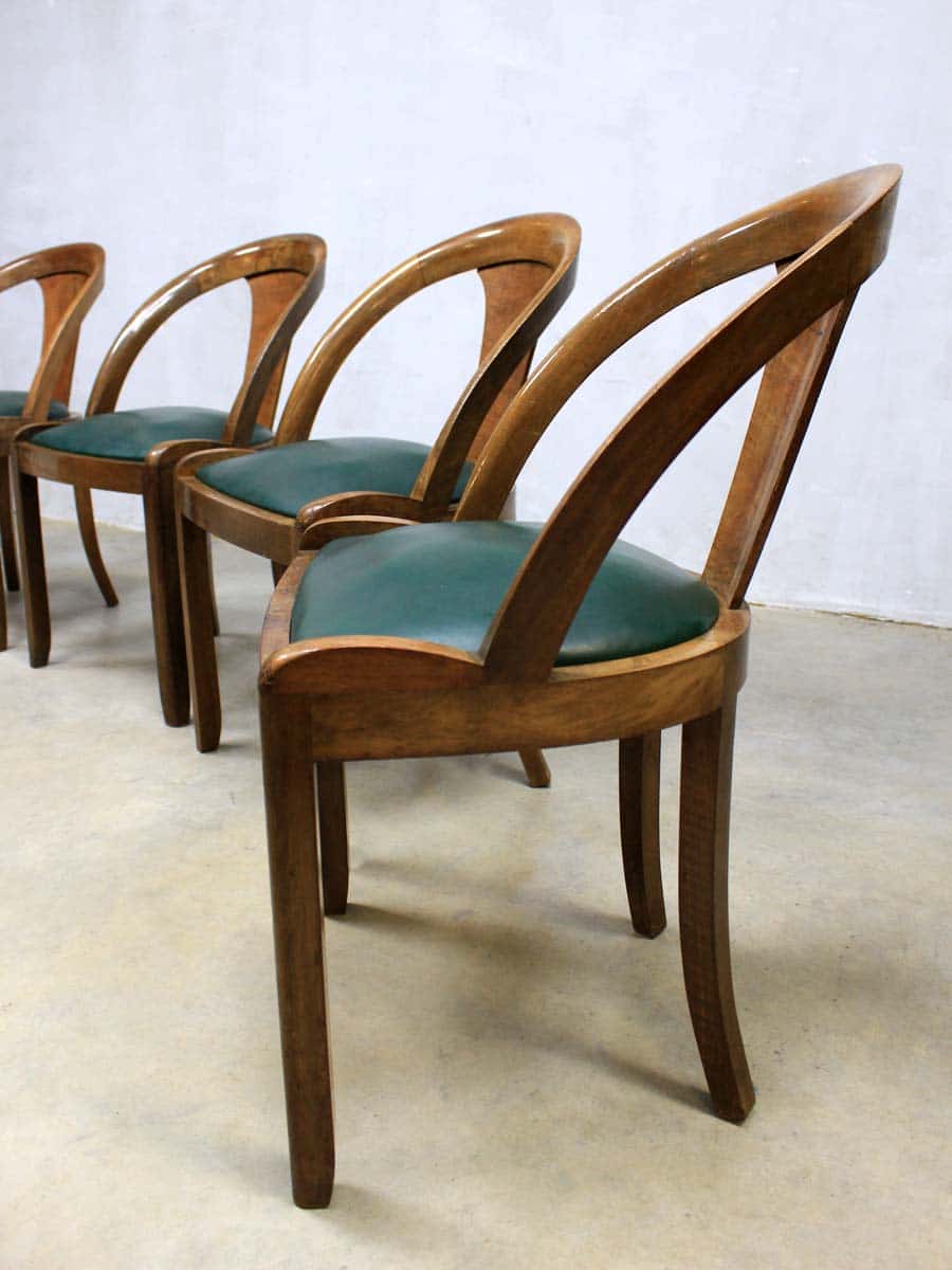 Verwonderend Mid century Art deco dinner chairs, Art deco eetkamerstoelen AA-95