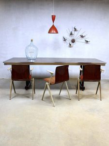 Mid century vintage design table Gispen, vintage Dutch design tafel Gispen