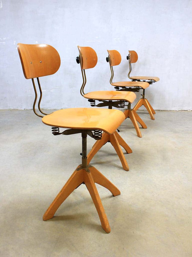 vintage architecten stoelen industrieel Polstergleich Margarete Klöbe