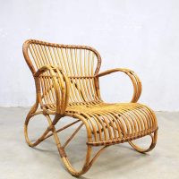 Mid century vintage rotan lounge chairs Rohe Noordwolde
