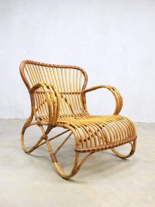 Mid century vintage rotan lounge chairs Rohe Noordwolde