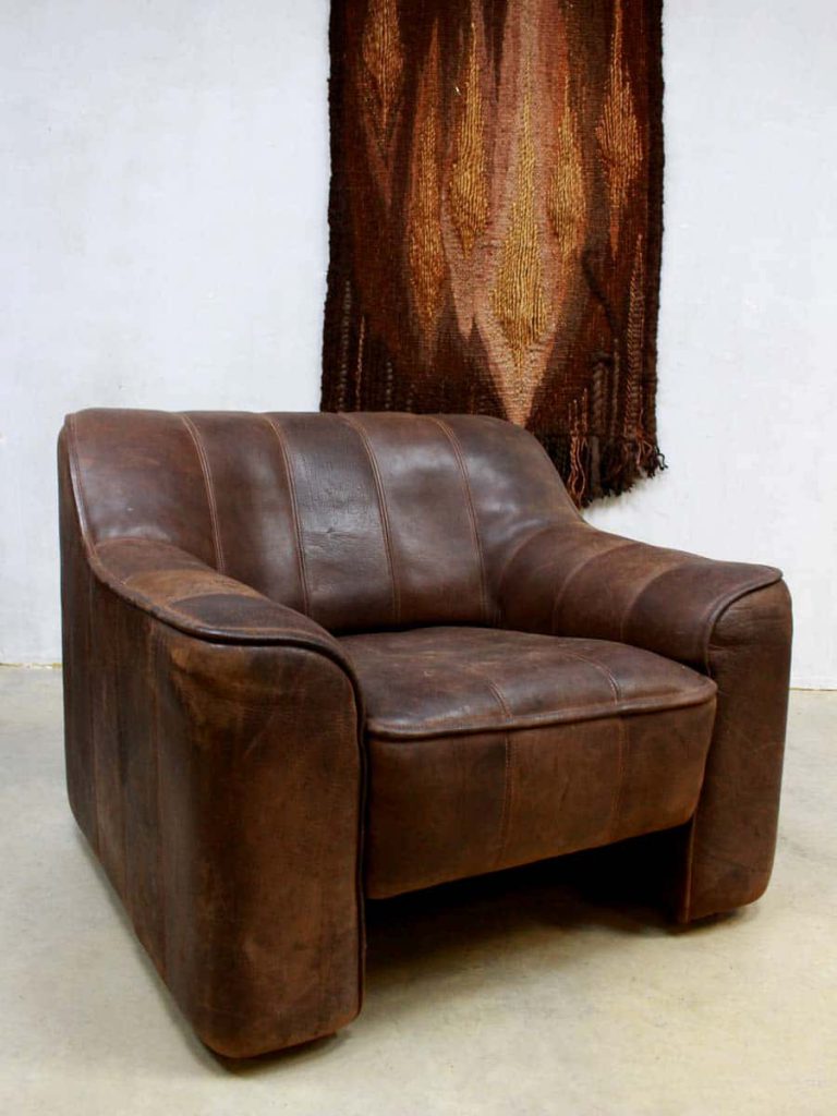vintageleren fauteuil De Sede DS 44