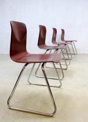 Industrial stacking chairs Galvanitas, vintage stapelstoelen industrieel