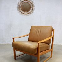 vintage design leren stoel fauteuil lounge chair Danish