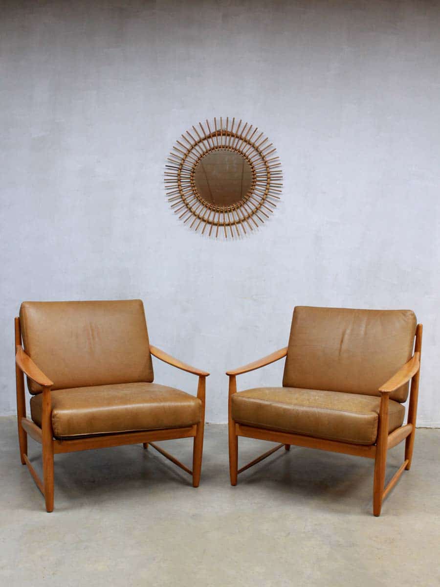 Berg Wiskundig homoseksueel Mid century Danish design lounge chairs, vintage Deense lounge stoelen |  Bestwelhip
