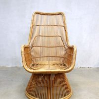 peacock rattan lounge chair vintage design