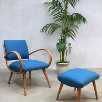 vintage retro bamboe stoel lounge fauteuil rotan