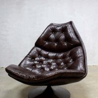 Mid century Artifort swivel chair F588, vintage Artifort draaifauteuil Geoffrey Harcourt