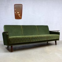 Vintage velours lounge bank, fifties vintage velvet sofa