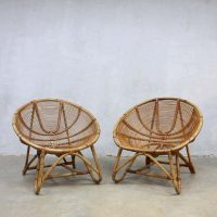 Vintage rattan lounge chairs Rohe Noordwolde
